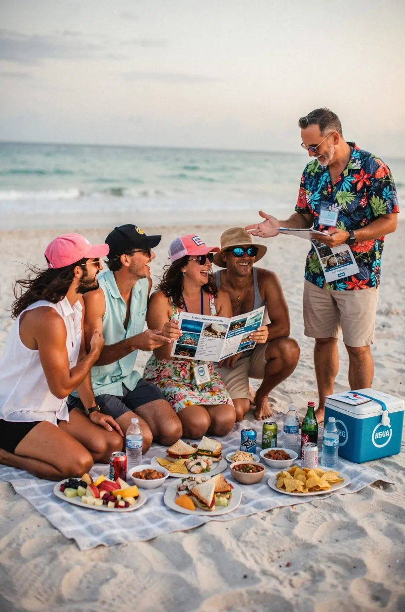 Схематическая карта США с отмеченными популярными туристическими маршрутами и ключевыми точками интереса.